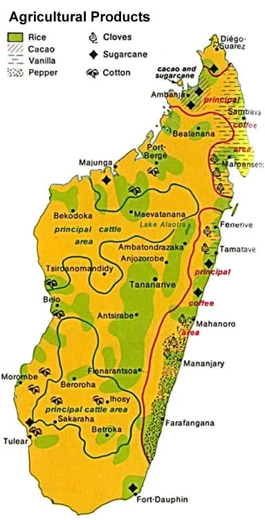 Agricultural Map of Madagascar
