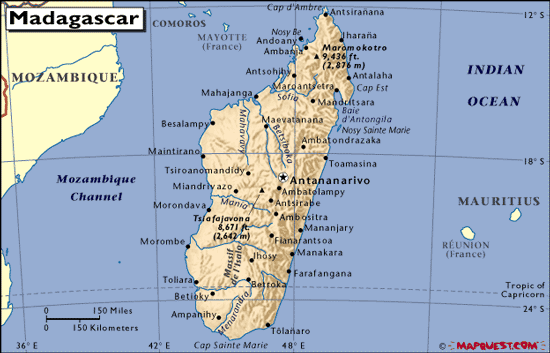 Map of Madagascar