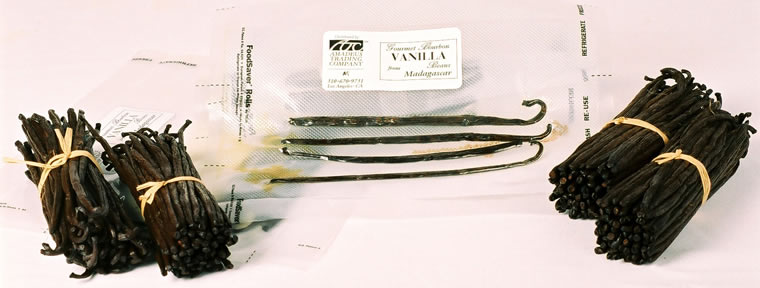 Picture of Vanilla Beans from Madagascar in Vacuum Sealed Pack and Bundles