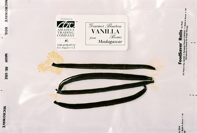 Picture of Vanilla Beans in Vacuum Sealed Pack from Madagascar