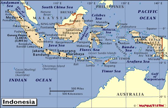 Map of Indonesia