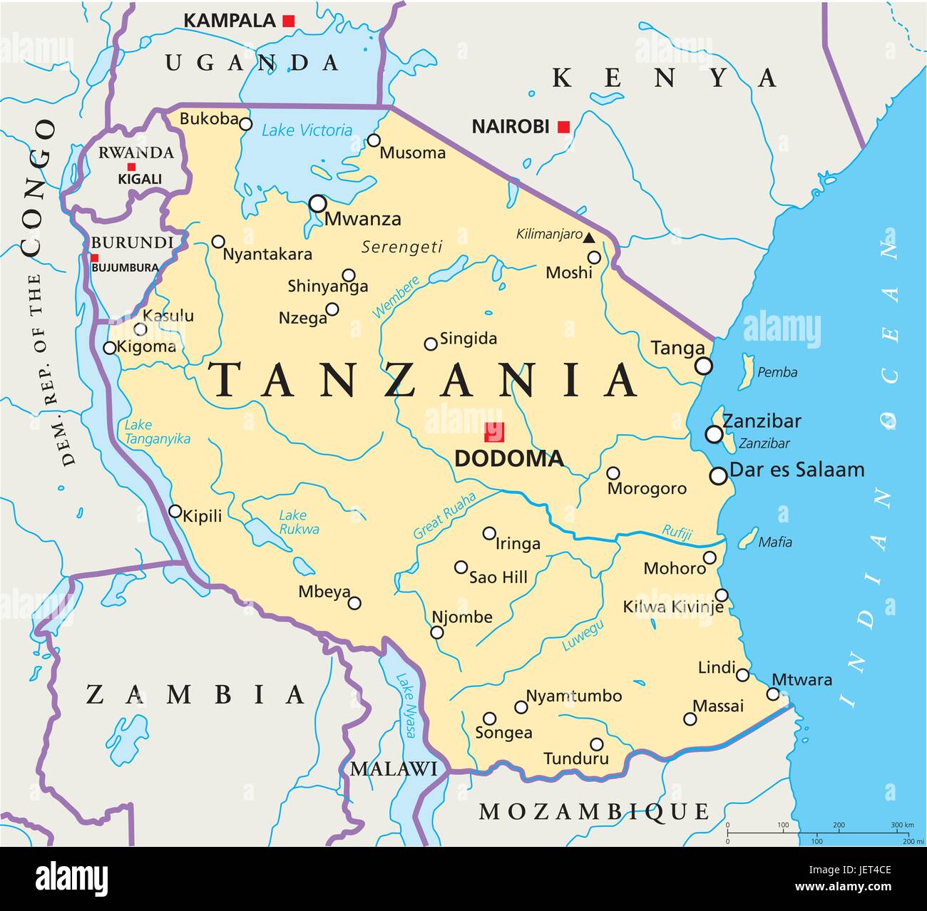 Map of Tanzania